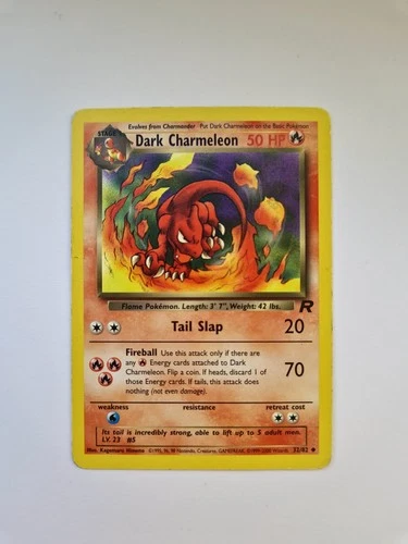 1995 -1998 First Edition Pokemon Dark Charmeleon Charmander Team Rocket Series