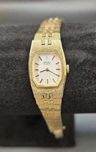 Vintage Women's Seiko Quartz Gold Tone Wristwatch 1400-7509
