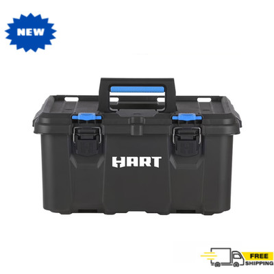 HART Stack System 21 Inch Tool Box, Heavy Duty Modular Storage Organizer Tray