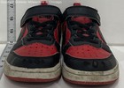 Nike Boys Sneakers Court Borough Low Recraft Red Black Leather Lace-Up 1.5Y — photo 2