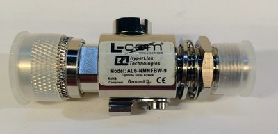 New L-COM AL6-NMNFBW-9 Surge Protection, N-Male to N-Female, Bulkhead, 0-6 GHZ,