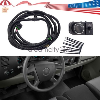 Dimmer Headlamp Headlight Harness & Switch For Silverado Tahoe GMC Sierra Yukon