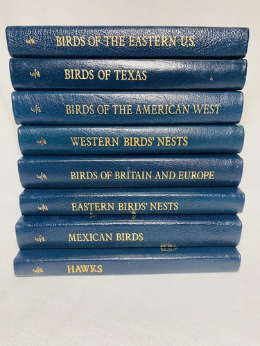 Lot-8 Roger Tory Peterson LeatherBooks Collectors Editions BIRDS-HAWKS-NEST EUC