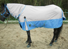 BRAND NEW 840D WATERPROOF BREATHALBE COMBO HORSE RUG - GREY/BLUE