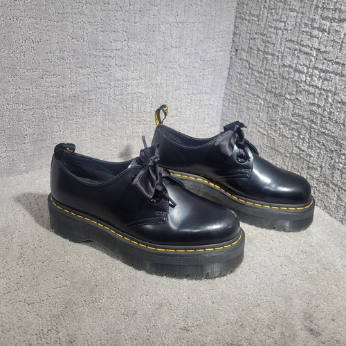 Dr. Martens Holly Damenschuhe Größe US 10 schwarz Lack Plateau Schnürschuhe Oxford-Schuhe - Bild 8 von 11