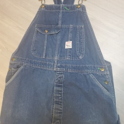 VTG POINTER BRAND Denim Carpenter Bib Overalls RN 14916 38