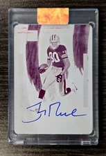 2022 Panini Impeccable Immortal Ink Jerry Rice Auto ONE OF ONE Printing Plate 