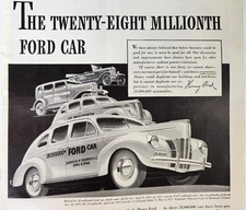 28 Millionth Ford Motor Company Car Vintage 1940 Ad Magazine Print Automobile