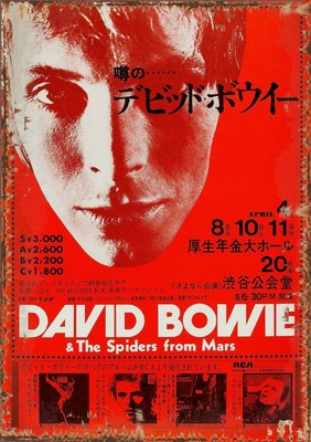 David Bowie and the spiders from mars A4 Metal Sign Poster indoor outdoor