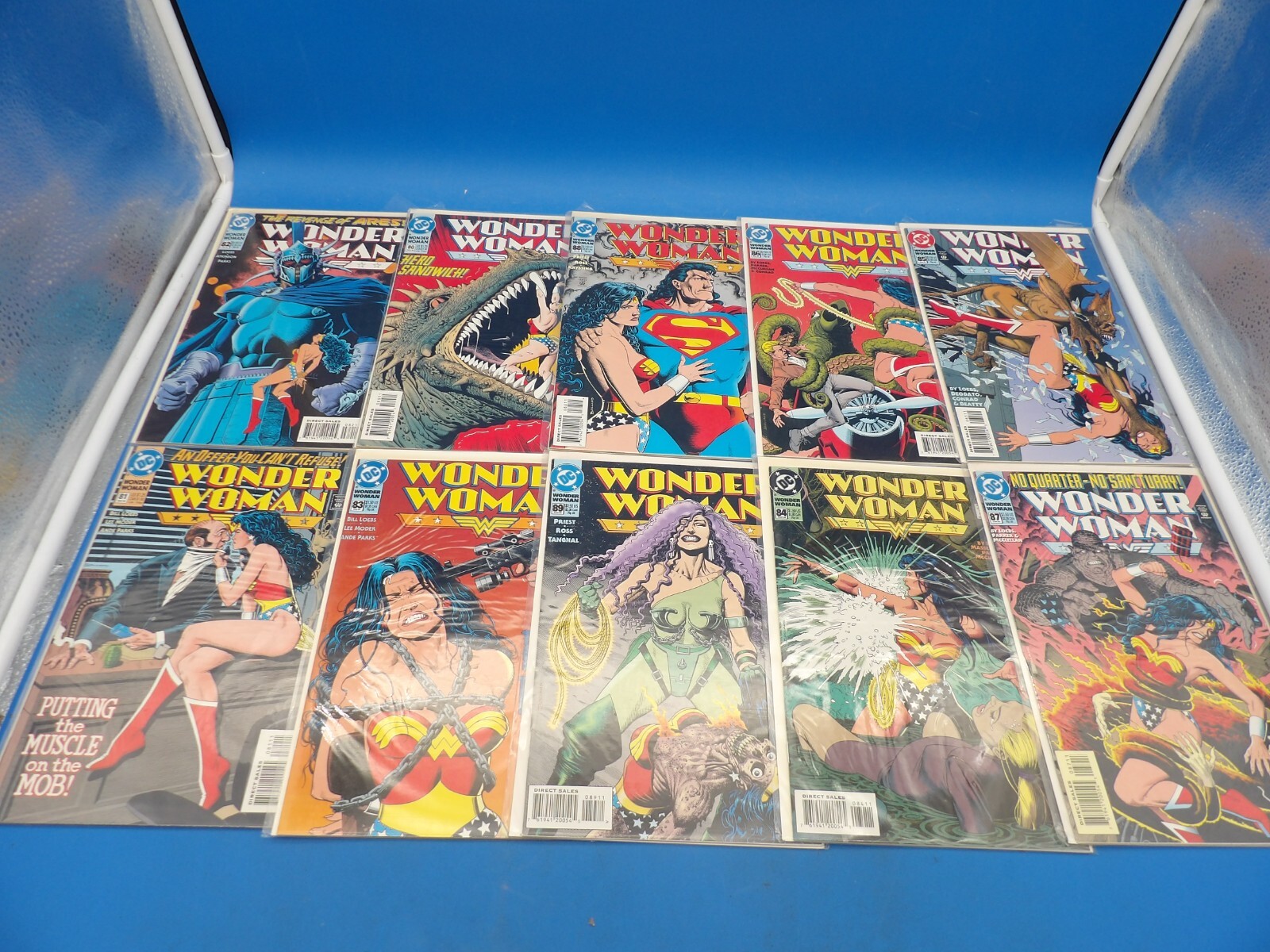 VINTAGE DC WONDER WOMAN COMIC LOT x 10 8089 full run brian bolland