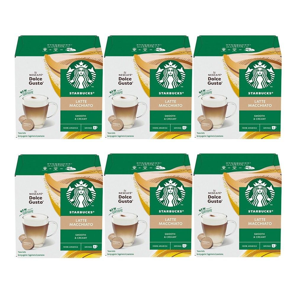 Nescafe Dolce Gusto Starbucks 6箱 Starbucks Caramel Macchiato by Nescafé Dolce Gusto Coffee