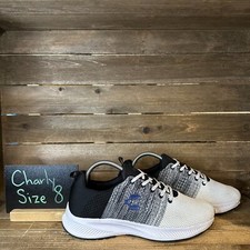 Para Hombres Charly Trote Blanco Azul Atlético Correr Cómodo Tenis Zapatos Talla 8 D