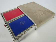 Vtg Congress Double Deck US Playing Card Co. H 2655 Red / Blue Complete