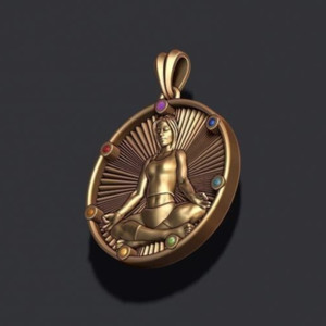 Authentic yoga necklace, yoga pendant, gold yoga necklace, silver yoga pendant