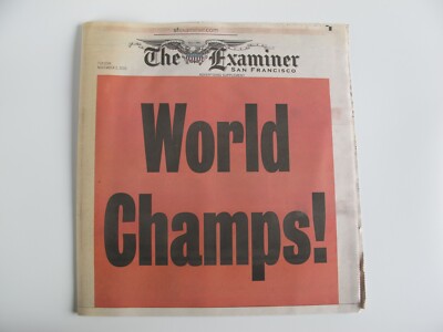 San Francisco Giants The Examiner Newspaper November 2 2010 World Champs! Series