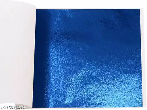 Blue Leaf Stamping Foil 100pcs used for home decoration, furniture  5 x 8 inch