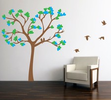 Wall Art Tree T6 Birds Vinyl Decor Decal Sticker Mural Decoration T6B