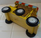 Vintage Rare Military 1940s -1960s Wood Toy Fire Truck/Car:  WWII? Vivid colors! — photo 6