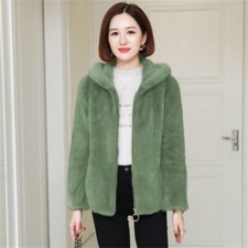 Women Coral Fleece Jacket Loose Hooded Coat Hoodie Zip Top Long Sleeve Warm Coat
