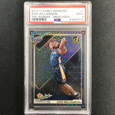 2019-20 Clearly Donruss Zion Williamson The Rookies Holo Gold 4/5 Psa 9