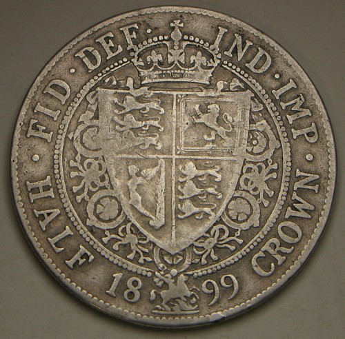 GREAT BRITAIN 1/2 Crown 1899 - Silver 0.925 - Queen Victoria - VF - 1469 *