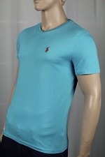 Polo Ralph Lauren Blue Classic V-Neck Tee T-Shirt Red Pony NWT