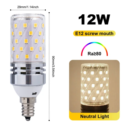 LED Corn Bulb E27 E14 B22 E12 B15 E17 12/16W 2835 60/80SMD Globe Lamp Spot Light - Picture 36 of 63