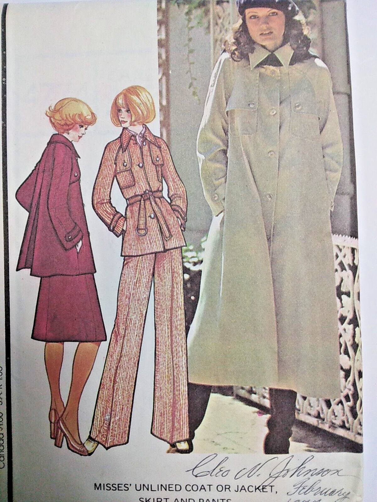 Trench Coat Duster Jacket Skirt Pants 12 McCalls 4774 Sewing Pattern Wool Denim-image