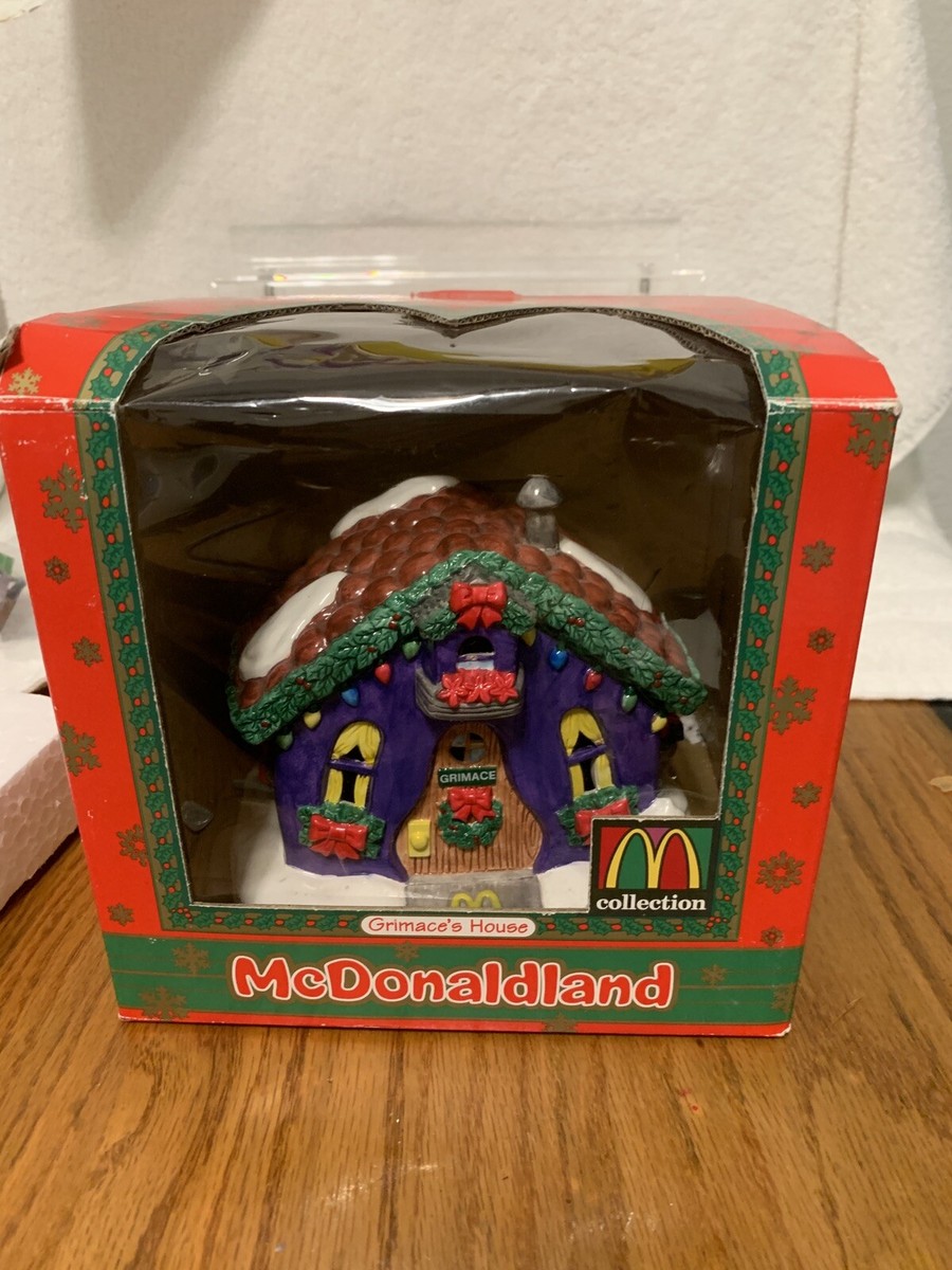 McDonald's McDonaldland Grimace Christmas Village House Ceramic