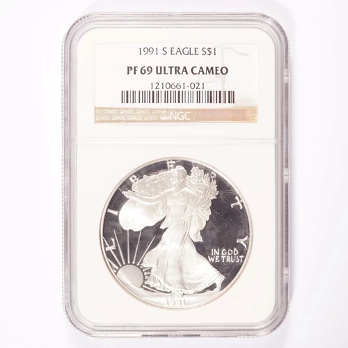 1991-S Silver American Eagle Proof Dollar NGC PF 69 Ultra Cameo