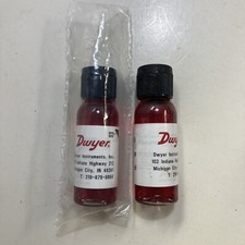 (2) Dwyer Red Gage Fluid, A-101, 1 ounce Bottles