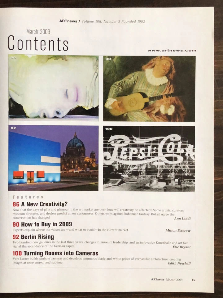 ARTnews Magazine March 2009 - Image 2 of 4