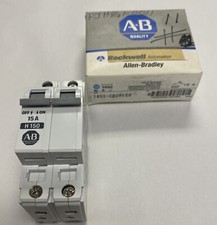 ALLEN BRADLEY,1492-CB2H150,SER B CIRCUIT BREAKER 15 AMP 2 POLE NOS