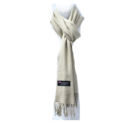 Winter Unisex Plain Solid Warm Wool SCOTLAND Made 100% CASHMERE Scarf Scarves