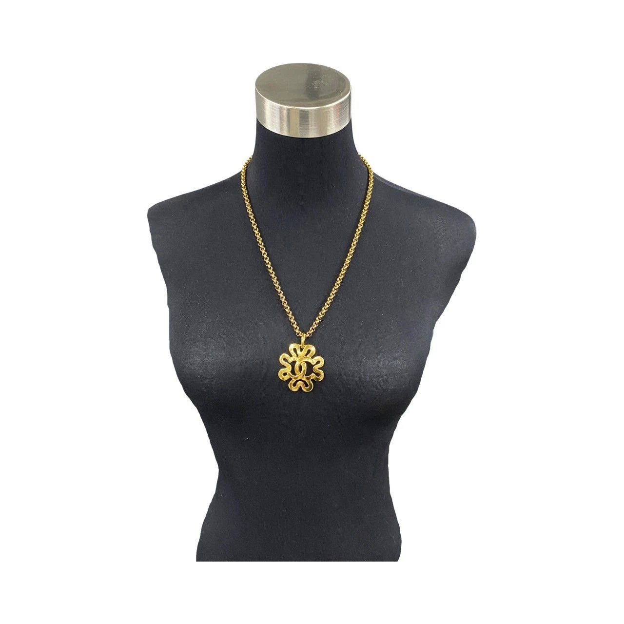 Collana CHANEL 95P marchio cocco catena ciondolo oro 58 cm motivo ciondolo accessorio