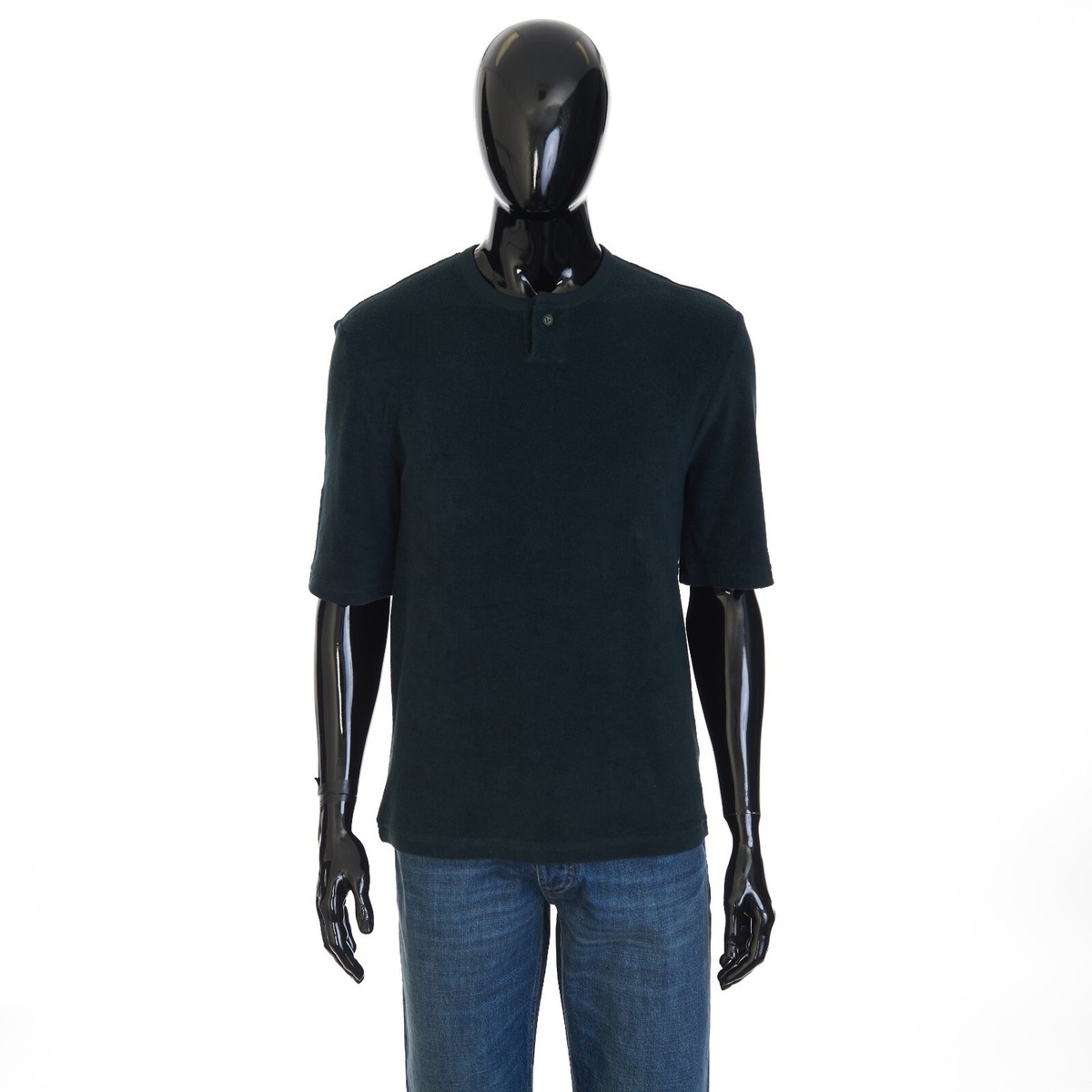 BOTTEGA VENETA 550$ T-Shirt - Inkwell Green Cotton Blend BOTTEGA VENETA 550$ T-Shirt - Inkwell Green Cotton Blend
