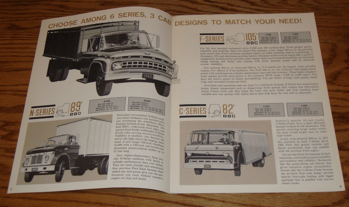 Original 1965 Ford Truck Medium-Duty Series Sales Brochure 65 F