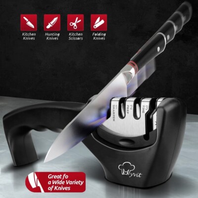 Knife Sharpener 4 Stages In 1 Professional Whetstone Kitchen Sharpening Stone 