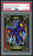 Yu-Gi-Oh Japanese Sealdass 25 Meteor Black Dragon Bandai 1999 PSA 9 67698867
