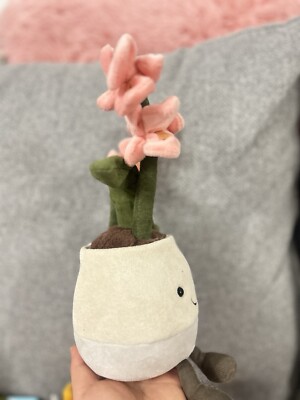  ぬいぐるみ　Amuseables Pink Orchid 花瓶 jellycat ぬいぐるみ Amuseables Pink Orchid 花瓶 - メルカリ