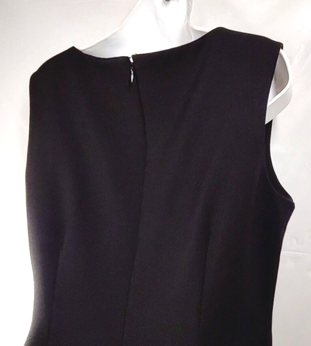 Dana Buchman Little Black Dress 10 Basic Shift Sheath Lined Pockets Classic Chic - Picture 18 of 19