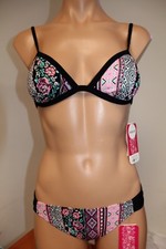 New Hula Honey Swimsuit Bikini 2 piece set Sz XS Push Up