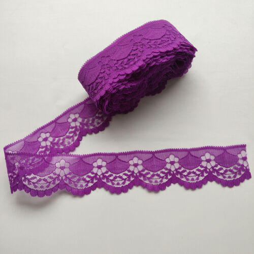 5 Yard Vintage Crochet Cotton Multicolor Lace Trim with Scalloped Edge 1.5" inch - Picture 26 of 37