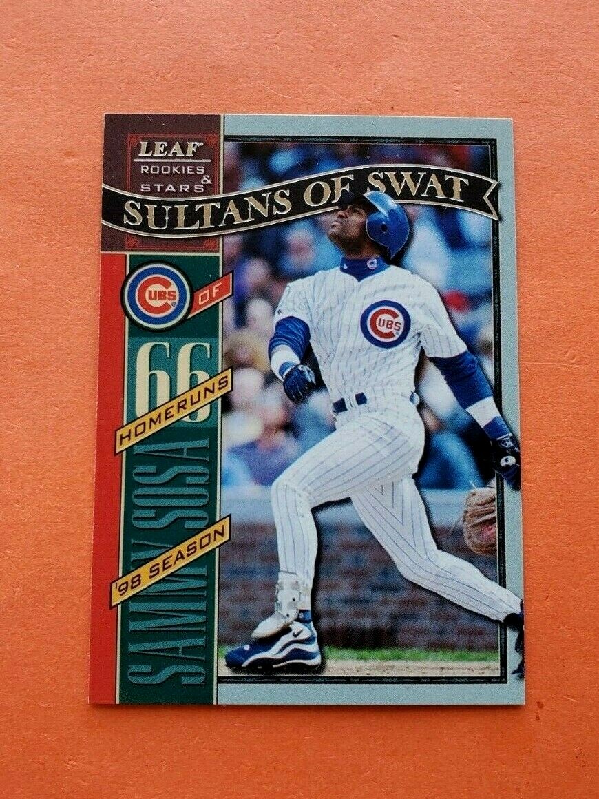 Sammy Sosa, 1998 Leaf Rookies & Stars, Sultans of Swat SP #337, Chicago Cubs