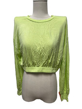 Women's Cropped Lounge Sweatshirt - Colsie Yellow Size L and XL