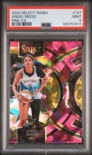 2024 Panini Select WNBA - Premier Level Pink Ice Prizm #147 Angel Reese RC PSA 9