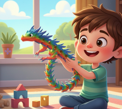 #ad #ad Large 31quot; Water Dragon Articulating Fidget Toy Cute Gift Idea $9.95