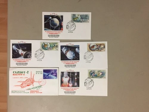 Five Russia SPACE fdc(b)