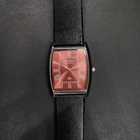 Vintage Seiko Slim Quartz Barrel Red Dial 30MM Case Japanese Men's Watch A61