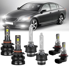 For 2006 Lexus GS300 6x LED HID Headlight High&Low Beam + Fog Light Bulbs Kit